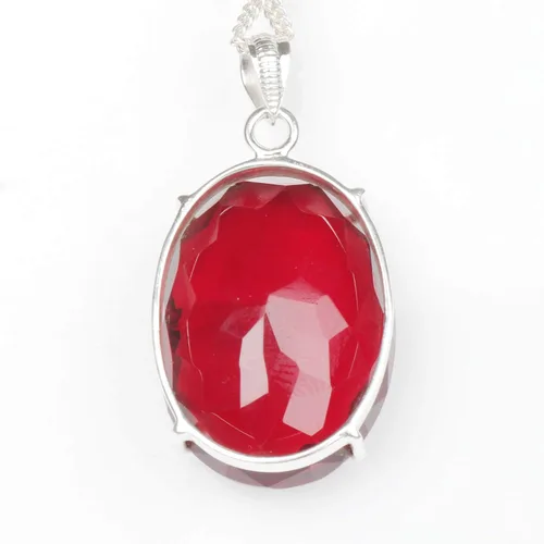 Vista 3 de GEMHUB Gemstone Pendant Without Chain 44 CT-135 CTOval Shape Sterling Silver Pendant Jewelry WomenGirls