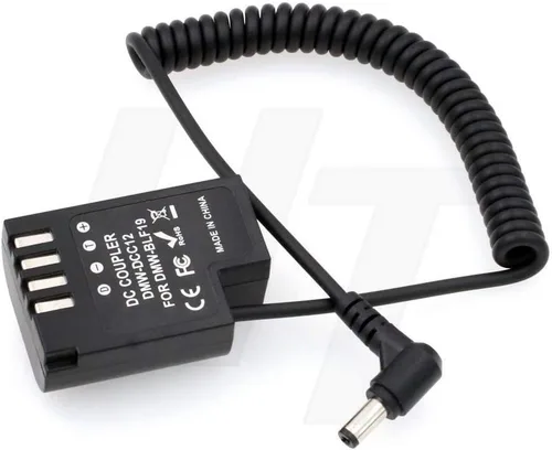 Vista 3 de Batería simulada del acoplador de CC DMW-DCC12 para cámara DSLR Panasonic DMC-GH5 GH4 GH3, reemplazo DMW-BLF19 DMW-DCC12 para DMW-BLF19