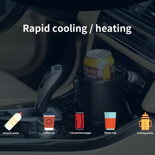 Vista 5 de Smart 2 en 1 calentador de taza de coche enfriador de taza de viaje calentada, control de temperatura, calentador de café de coche taza de café