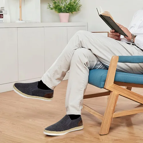 Vista 7 de TOBER Mocasines casuales para hombre, zapatos náuticos, antideslizantes, para caminar, zapatos deportivos de moda para hombres, de ocio, ligeros