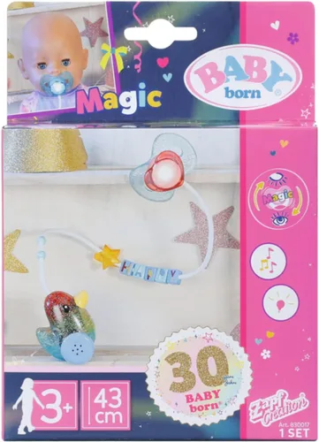 Vista 2 de BABY born 830017 Baby Birthday - Maniquí mágico interactivo de 16.9 in para niños pequeños de 3 años en adelante, abre y cierra los ojos