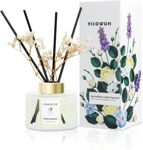 Vista 8 de Juego de difusor de junco, 5.07 onzas líquidas (5.1 fl oz), difusor de aceite de eucalipto y lavanda con 8 varillas de caña, difusor de varillas