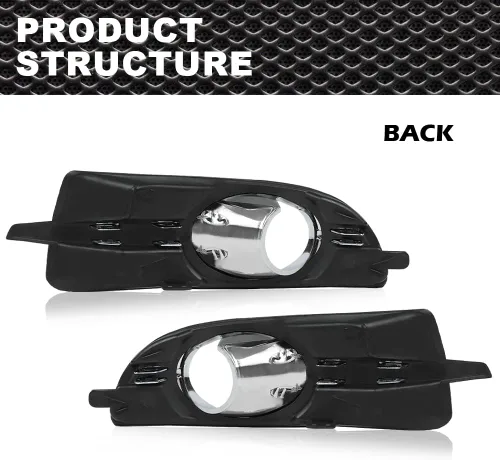 Vista 3 de CNNELL Cubierta de bisel de lámpara antiniebla compatible con Buick Lacrosse 2010 2011 2012 2013 /Compatible con Buick Allure 2010 antiniebla