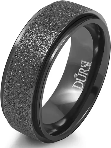 Vista 12 de Anillo giratorio para mujer y hombre de acero inoxidable con acabado de lijado para ansiedad, 6 mm / 8 mm