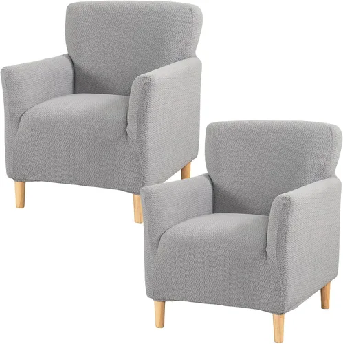 Vista 37 de HAOYONG - Funda elástica de terciopelo para silla de banquete, fundas para sillas de 1 pieza, fundas para sillones de sofá, funda suave para sillón