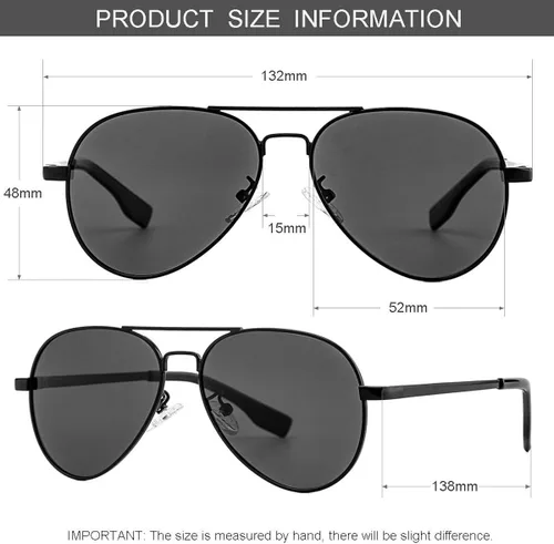 Vista 6 de Gleyemor Gafas de sol de aviador pequeñas para mujeres y hombres marco pequeño de 2047in polarizadas aviadores para cara pequeña