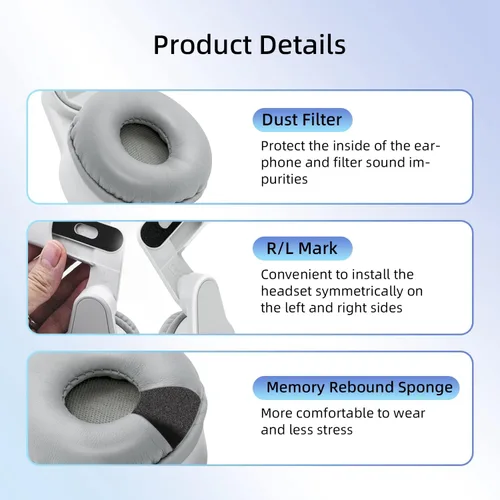 Vista 6 de Mcbazel Orejeras ajustables para Oculus Quest 2 mejoran el efecto de sonido accesorios Oculus Quest 2 orejeras de sonido compatibles con correa