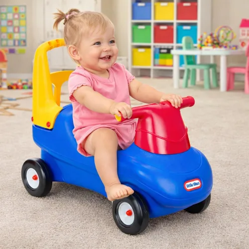 Vista 3 de Little Tikes Push and Ride Racer - (Exclusivo de Amazon), 22 pulgadas de largo x 10 pulgadas de ancho x 17 pulgadas de alto con tornillos