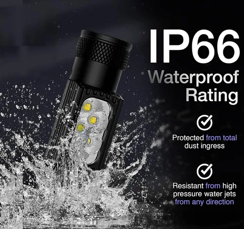Vista 5 de Linterna frontal recargable, 1850 lúmenes, luces de cabeza ultra brillantes para la frente. Impermeable, ligera, de aluminio, batería de 3500 mAh