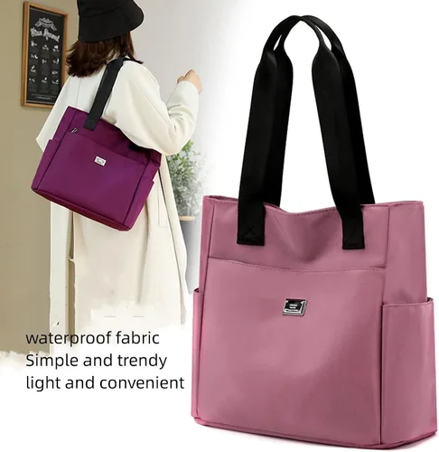 Vista 2 de VIPUDA Bigbicc - Bolso de hombro de nailon impermeable Bigbicc, bolso de hombro de nailon ligero e impermeable