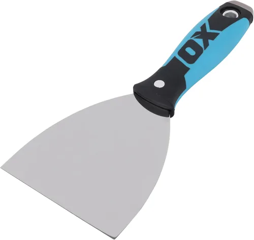 Vista 7 de OX Tools - Cuchillo de masilla de grado profesional, hoja flexible de acero inoxidable, 1-1/4 pulgadas Mango de agarre cómodo con extremo