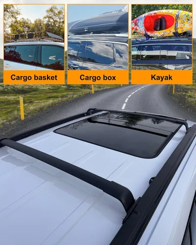 Vista 6 de Barras Transversales de Techo Compatibles con Cadillac XT4 2019-2025, Barras para Equipaje en el Techo