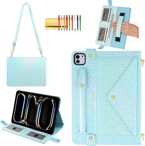 Vista 81 de Funda tipo bolso para iPad mini de 5ª/4ª/3ª/2ª/1ª generación de 7.9 pulgadas, Techcircle funda ligera tipo folio con soporte bandolera con billetera