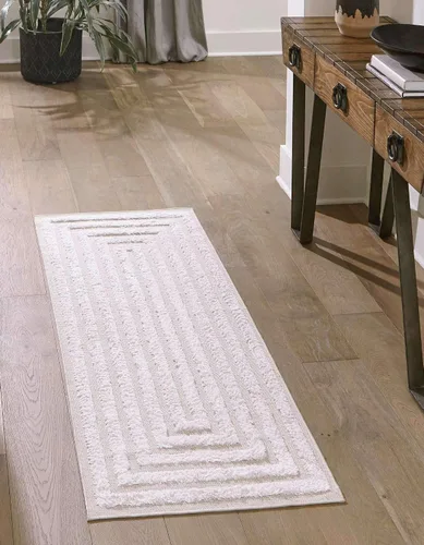 Vista 27 de Unique Loom Casa Collection Toluca - Alfombra rectangular de 2 pies 3 x 3 pies, color beige y marfil