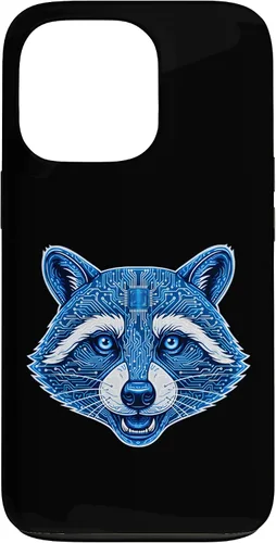 Vista 10 de Raccoon Electronic Computer Circuit CPU Art Case for iPhone 17