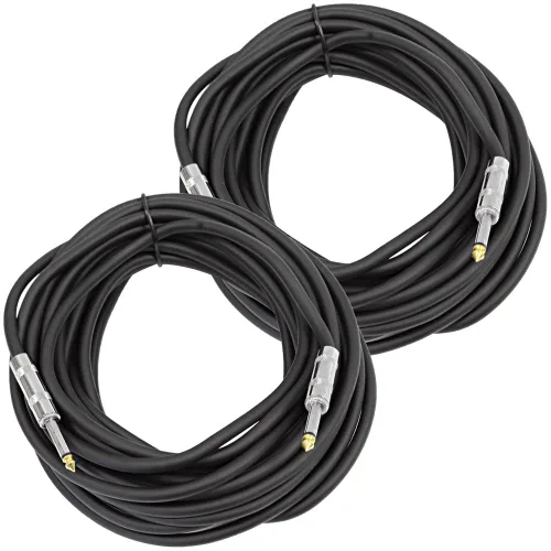 Vista 7 de Seismic Audio - Paquete de 2 cables de altavoz de 10 pies de 1/4" a 1/4" - Cables de conexión PA DJ