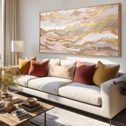 Vista 8 de Decoración de pared para dormitorio, 3 paneles, estampado de bosque brumoso con salida del sol, arte de pared para sala de estar, baño, lienzo