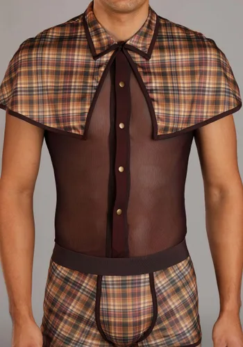 Vista 4 de Disfraz Masculino de Sherlock Holmes Detective Apuesto Multicolor