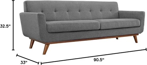 Vista 3 de Modway Engage - Sillón de madera Gris Expectativa