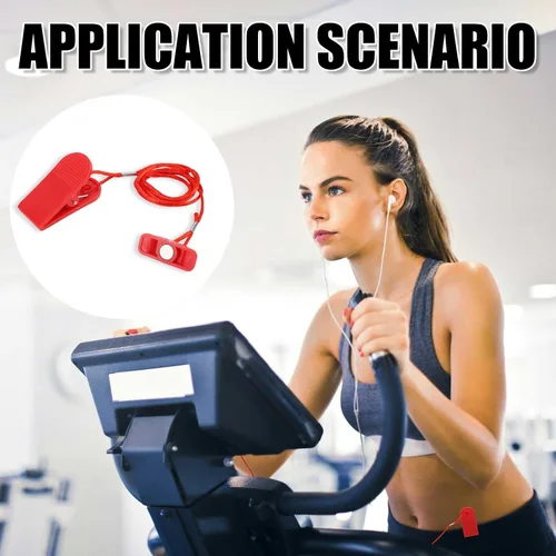 Vista 5 de NQEUEPN 2pcs Treadmill Magnet Safety Key Replacement, Magnetic Safety Switch Clip Universal Treadmill Emergency Stop Magnet for Treadmills Running