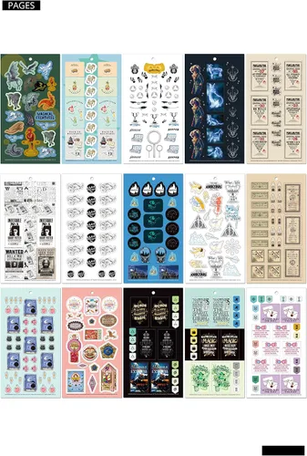 Vista 2 de Conquest Journals Libro de Calcomanías Planificador de Harry Potter para Planificadores, Diarios y Proyectos, 30 Páginas, Más de 1,000 Calcomanías