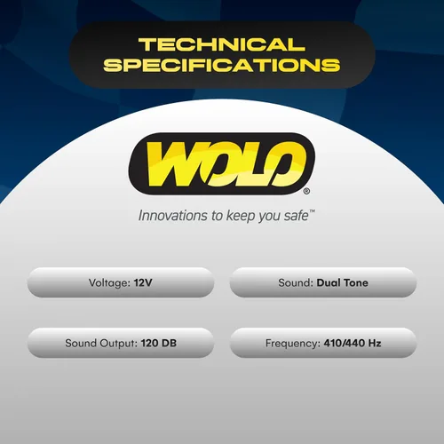 Vista 6 de Wolo (417) largo cuernos Big Rig – 12 Volt, bajo y sonido de alta tono