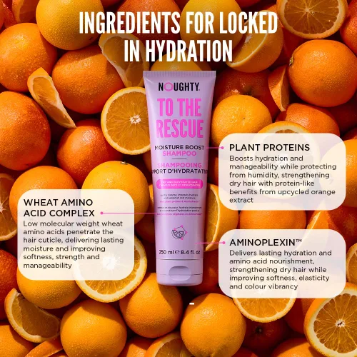 Vista 10 de Noughty Champú para aumentar la humedad 97% natural, para limpiar y reponer suavemente la humedad perdida con almendras dulces y semillas