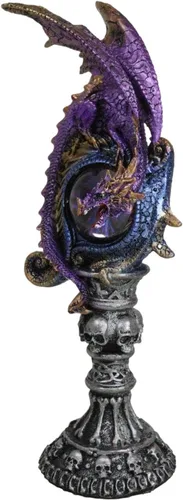 Vista 4 de Ebros - Figura de torre ocular con diseño de dragón en alquimia y cráneos de alquimia, figura de torre ocular como mazmorras y dragones, fantasía