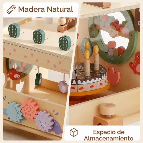 Vista 4 de PairPear Andador de madera para bebés, Montessori Push Walker para bebés
