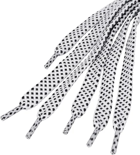 Vista 3 de uxcell 3 pares de cordones planos de doble capa con lunares para zapatos deportivos