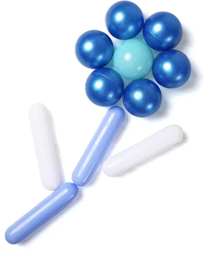Vista 4 de Bolas para piscina de bolas STARBOLO para niños - Paquete de 150, 200, 500 bolas de piscina de bolas coloridas a prueba de aplastamiento de plástico