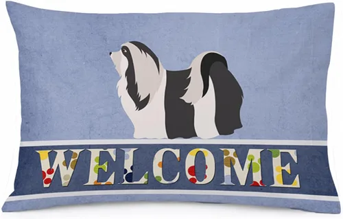 Vista 141 de Caroline's Treasures BB8334PILLOWCASE AIDI Atlas Mountain Dog - Funda de almohada estándar, color azul, ligera, súper suave, de fácil cuidado