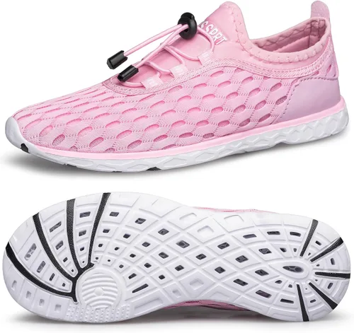 Vista 24 de DOUSSPRT Zapatos acuáticos deportivos de secado rápido para mujer Todo negro