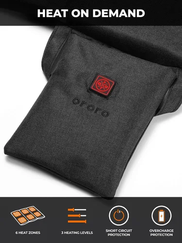Vista 2 de ORORO Cojín de Asiento Calefactado con Paquete de Batería, Almohadillas de Cubierta de Asiento Calefactado USB Plegables para Silla de Oficina