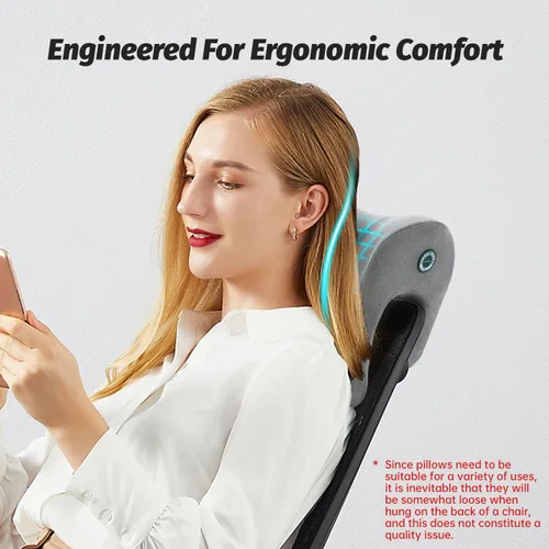 Vista 2 de xiaomubiao Almohada de Reposacabezas para Silla de Oficina Almohada de Cuello Espuma Viscoelástica Ergonómica Almohada de Escritorio para Siesta