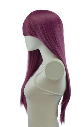 Vista 2 de EpicCosplay Nyx - Peluca larga y recta (morado ciruela oscuro)