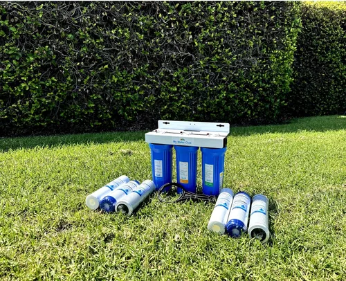 Vista 3 de MyWaterClub - Sistema de filtro de agua para toda la casa, 3 etapas, con 2 juegos de filtros adicionales, puerto de 3/4 pulgadas
