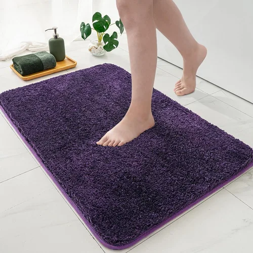 Vista 58 de MIULEE Alfombras de baño negras, suaves y pequeñas, absorbentes, antideslizantes, de secado rápido, esponjosas, para baño, bañera y duchas, lavables
