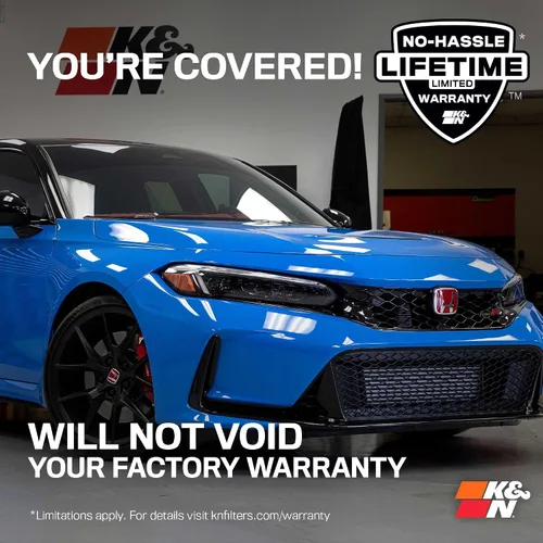Vista 9 de K&N Sistema de admisión de aire frío: Filtro de aire de alto flujo, aumenta el rendimiento y la aceleración: Compatible con Acura/Honda 2023-2025