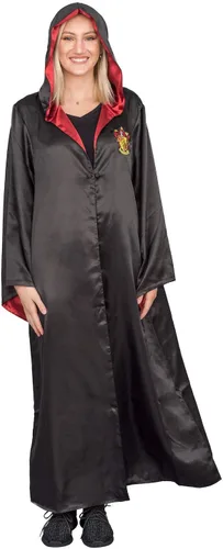 Vista 2 de Underboss Disfraz de Halloween de Harry Potter, bata larga negra con capucha