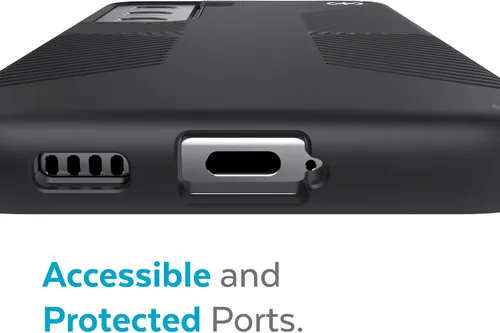 Vista 7 de Speck Productos Funda Presidio2 Grip Samsung Galaxy S22, bisel elevado, Negro/Negro/Blanco