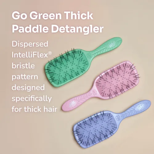 Vista 11 de Wet Brush Go Green - Cepillo desenredante de pelo grueso, cerdas IntelliFlex ultrasuaves con AquaVent - Afloja suavemente los nudos mientras
