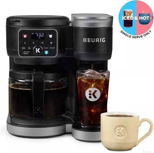 Vista 8 de Keurig KD5600 K-Duo - Cafetera caliente y helada de una sola porción y jarra, depósito de 72 onzas, tecnología MultiStream (Gen 2), negro (renovado)
