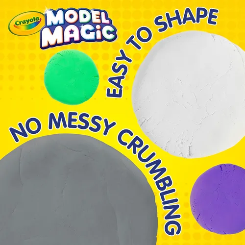 Vista 4 de Crayola Modelo Magic en gris, alternativa a arcilla para modelar, 4oz