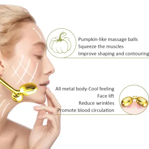 Vista 2 de Yeamon Gua Sha - Juego de herramientas faciales y rodillo facial, herramienta de masaje facial para la rutina de cuidado de la piel de las mujeres