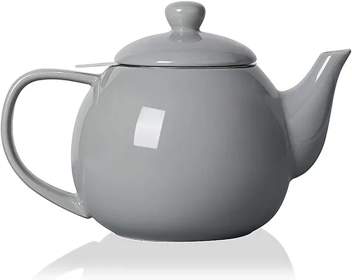Vista 23 de Sweejar - Tetera de cerámica, tetera de porcelana de 30 onzas con infusor Azul