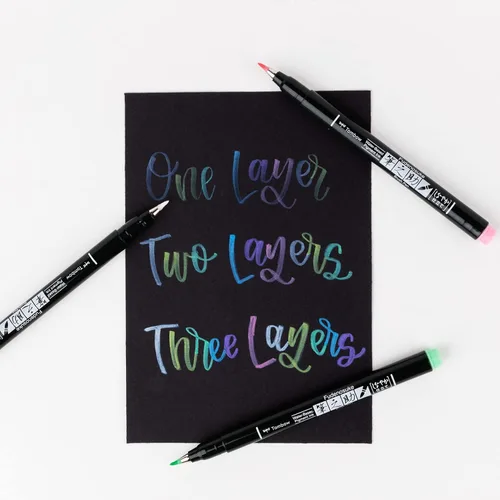 Vista 6 de Tombow 56448 Fudenosuke - Bolígrafos de pincel, color pastel, paquete de 6