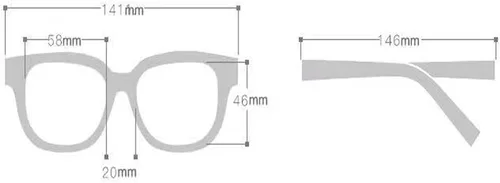 Vista 5 de Gafas de miopía con bisagra de resorte para mujer -6.00 Gafas de distancia de miopía de ojo de gato