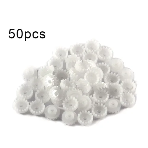 Vista 3 de Othmro 50pcs Engranajes de plástico 15 dientes modelo C152A engranaje de reducción engranajes de gusano de plástico para RC coche robot motor