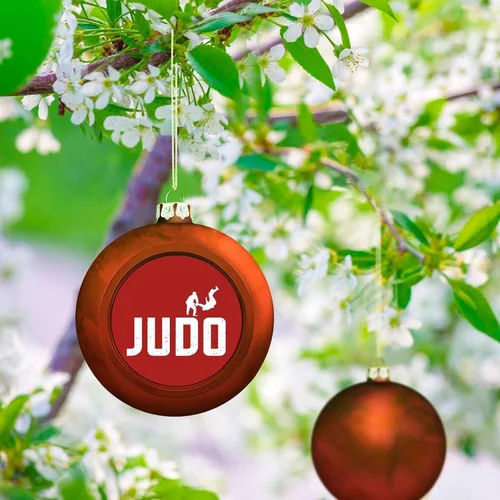 Vista 6 de Judo Design - Esfera de Navidad inastillable para árbol de Navidad, chimenea, decoración de fiesta, 1 unidad